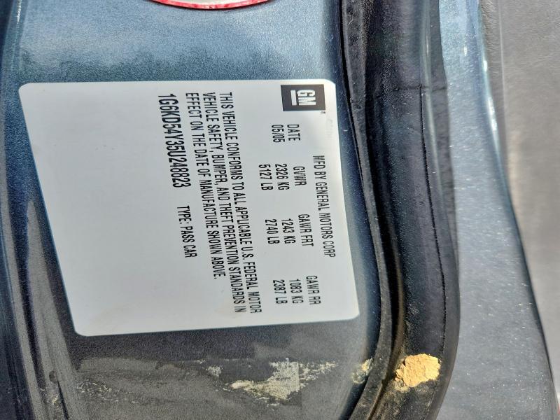 1G6KD54Y35U248823 2005 CADILLAC DEVILLE photo no. 12