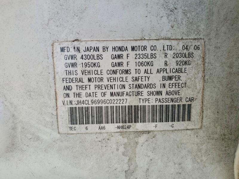 JH4CL96996C022227 2006 ACURA TSX photo no. 12