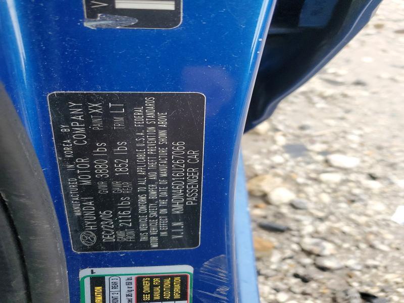 KMHDN46D16U267066 2006 HYUNDAI ELANTRA photo no. 12