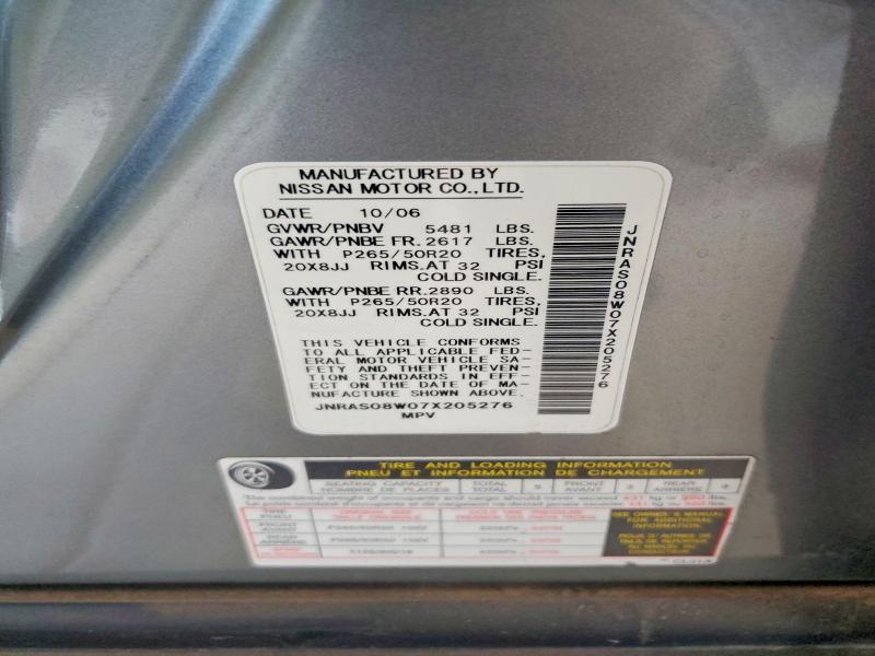 2007 INFINITI FX35 BASE — Фото 12 из 12