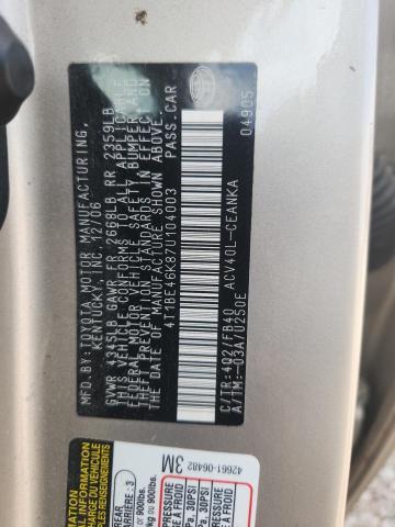 2007 TOYOTA CAMRY LE — Фото 13 из 13