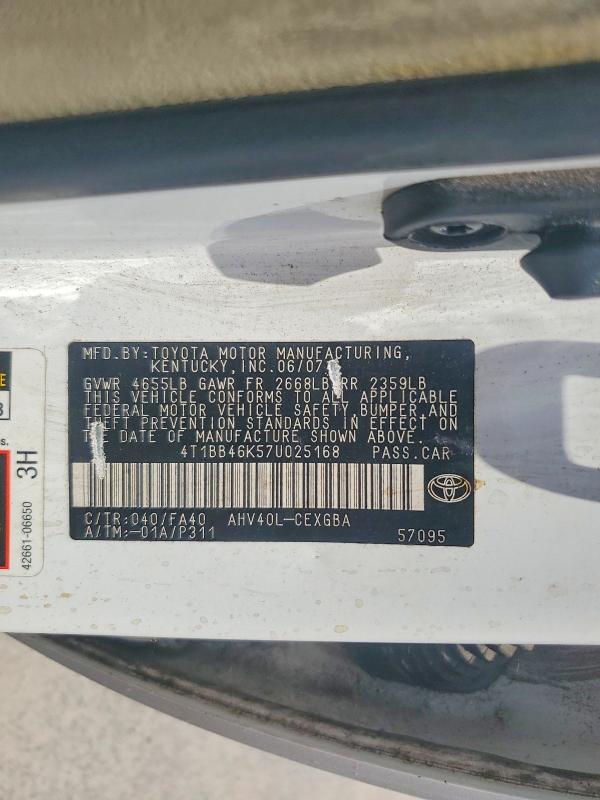 2007 TOYOTA CAMRY HYBRID — Фото 12 из 12