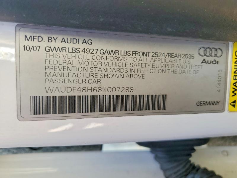 2008 AUDI A4 2.0T CABRIOLET QUATTRO — Фото 12 из 12