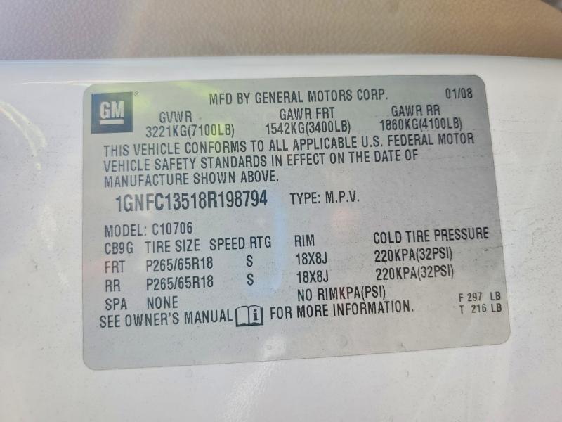 2008 CHEVROLET TAHOE C1500 HYBRID — Фото 13 из 13