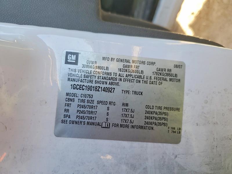 1GCEC19018Z140927 2008 CHEVROLET SILVERADO 1500 photo no. 12