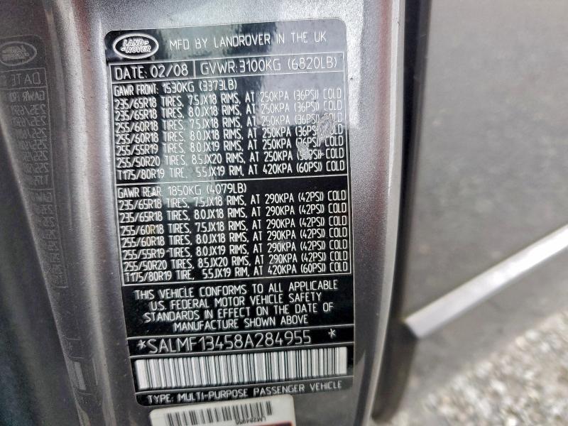 2008 LAND ROVER RANGE ROVER SUPERCHARGED — Фото 13 из 13