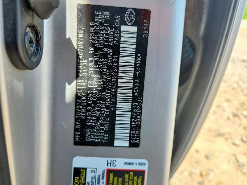 2008 TOYOTA CAMRY LE — Фото 13 из 13