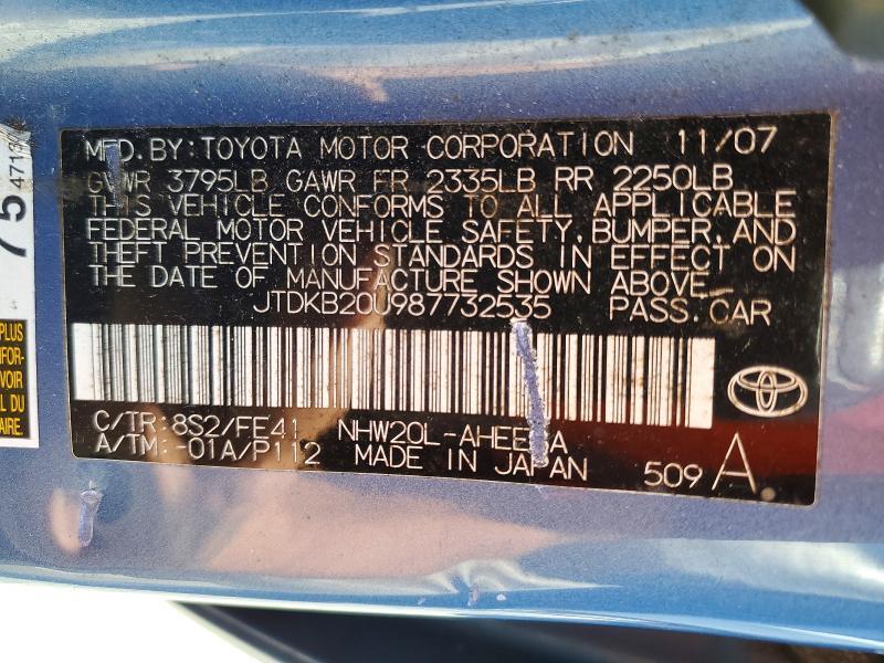 2008 TOYOTA PRIUS BASE — Фото 12 из 12