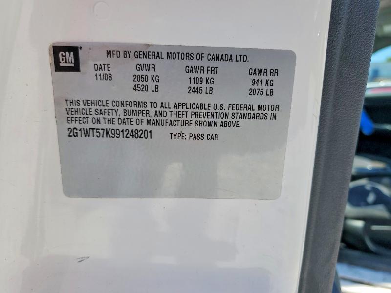 2G1WT57K991248201 2009 CHEVROLET IMPALA photo no. 12