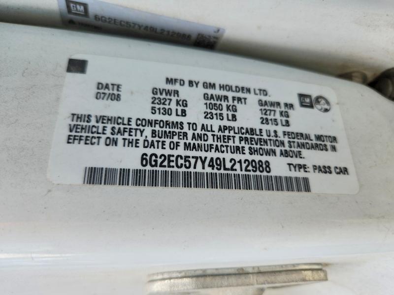 6G2EC57Y49L212988 2009 PONTIAC G8 photo no. 12