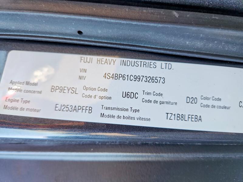 2009 SUBARU OUTBACK 2.5I — Фото 13 из 13