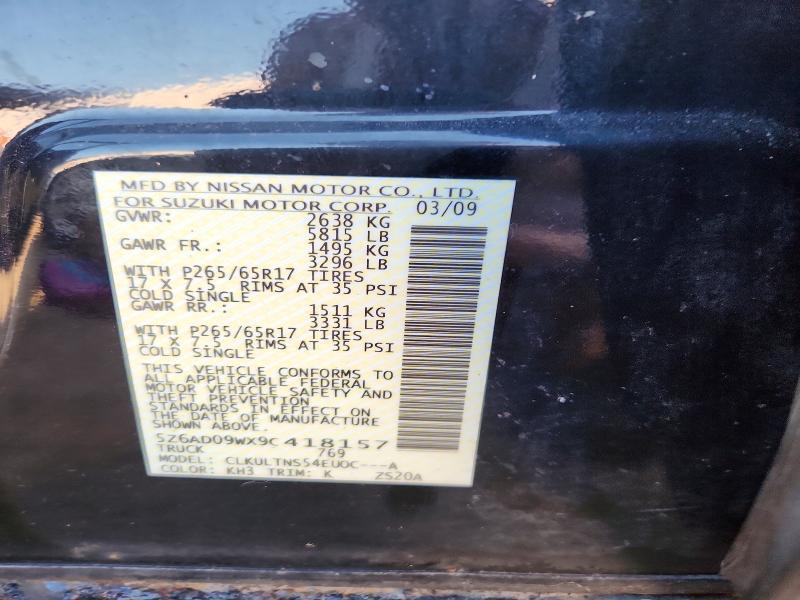 5Z6AD09WX9C418157 2009 SUZUKI EQUATOR photo no. 12