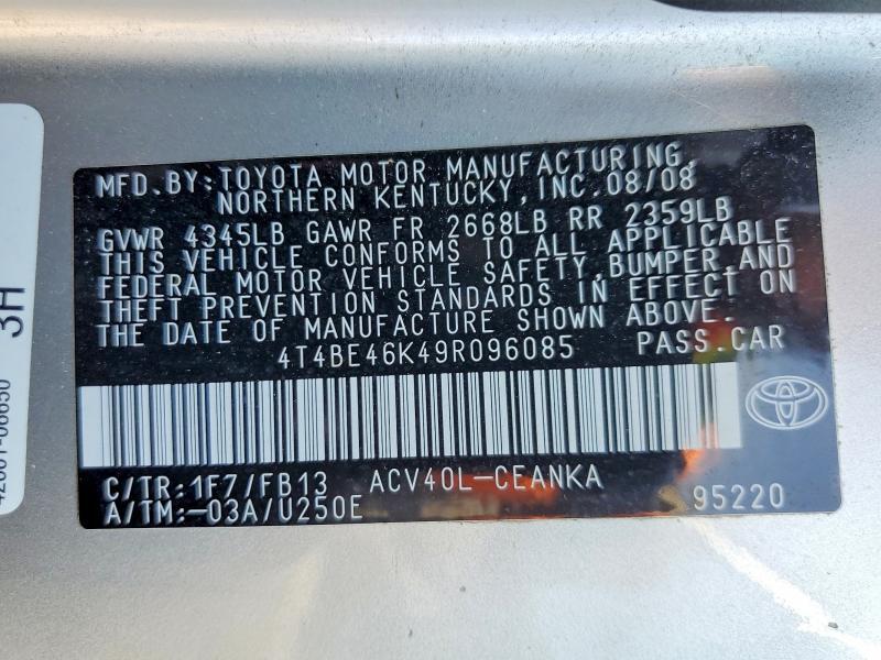 2009 TOYOTA CAMRY LE — Фото 12 из 12