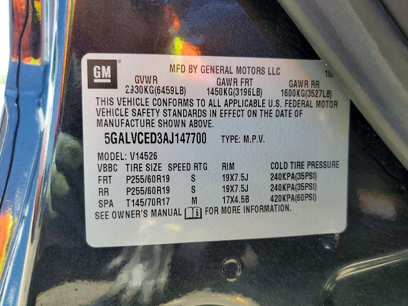 2010 BUICK ENCLAVE CXL — Фото 13 из 13