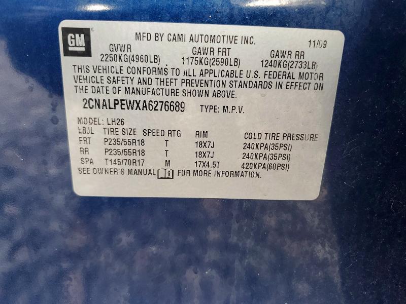 2010 CHEVROLET EQUINOX LT — Фото 12 из 12