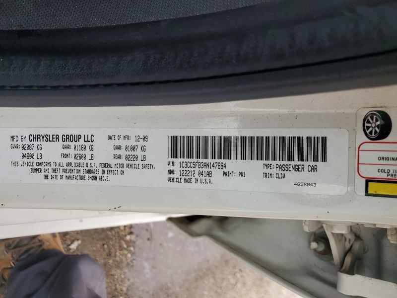 1C3CC5FB3AN147884 2010 CHRYSLER SEBRING photo no. 12
