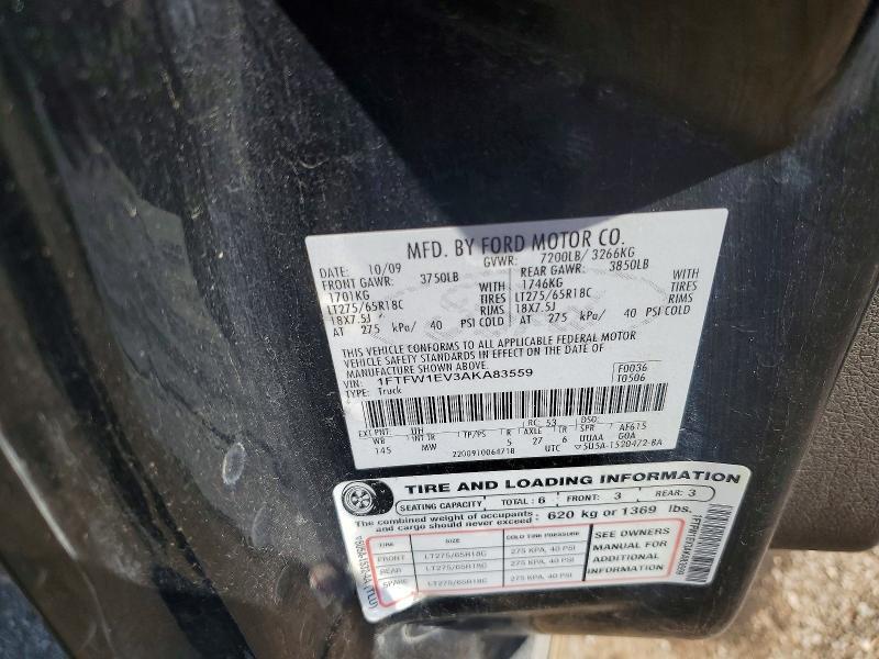 1FTFW1EV3AKA83559 2010 FORD F150 photo no. 12