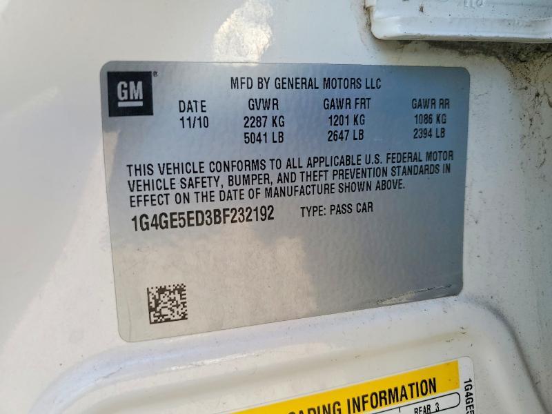 1G4GE5ED3BF232192 2011 BUICK LACROSSE photo no. 12