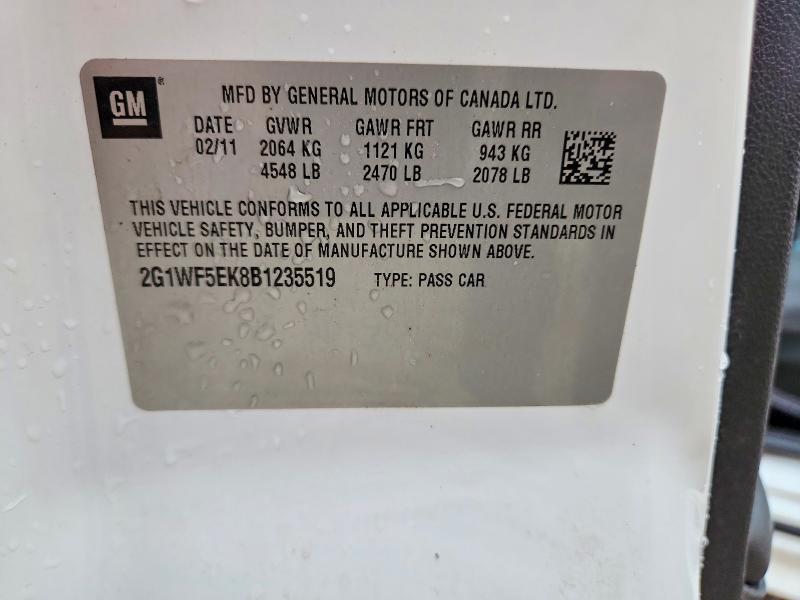 2G1WF5EK8B1235519 2011 CHEVROLET IMPALA photo no. 12