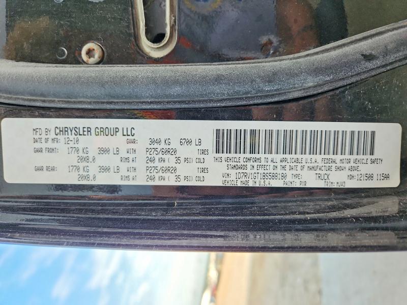 1D7RV1GT1BS588180 2011 DODGE RAM 1500 photo no. 12