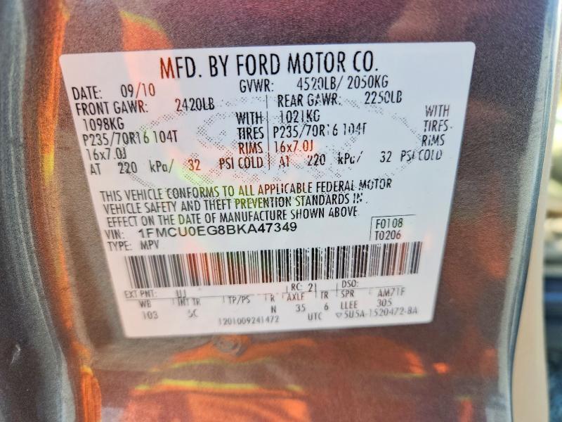 2011 FORD ESCAPE LIMITED — Фото 13 из 13