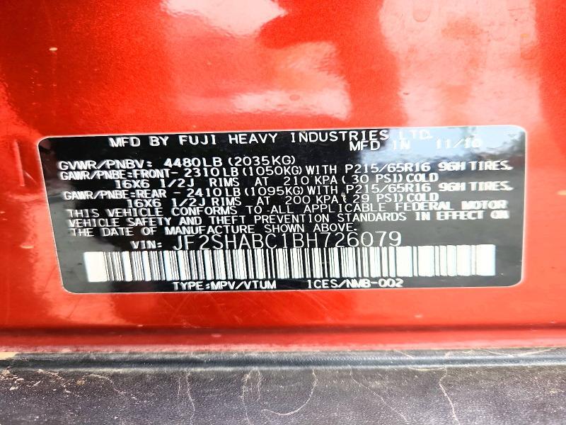 2011 SUBARU FORESTER 2.5X — Фото 14 из 14