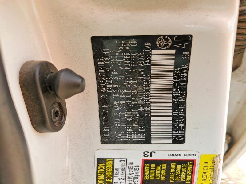 2T1BU4EE5BC685307 2011 TOYOTA COROLLA photo no. 12