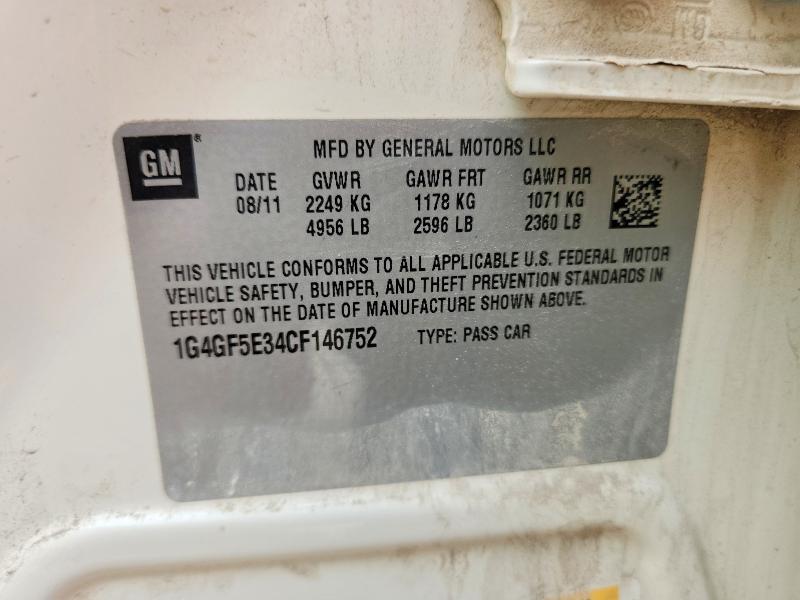 1G4GF5E34CF146752 2012 BUICK LACROSSE photo no. 12