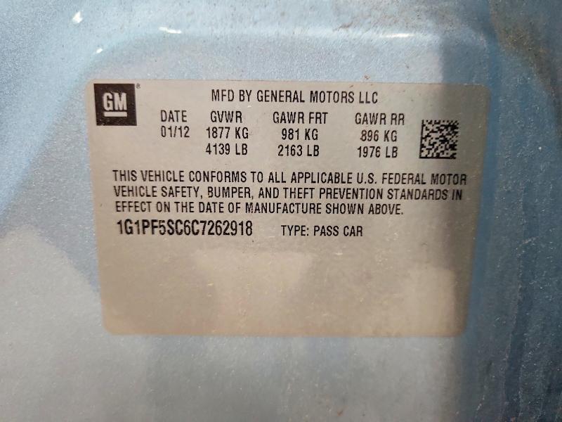 1G1PF5SC6C7262918 2012 CHEVROLET CRUZE photo no. 12