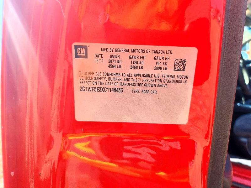 2G1WF5E3XC1148456 2012 CHEVROLET IMPALA photo no. 12