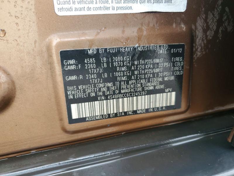 2012 SUBARU OUTBACK 2.5I PREMIUM — Фото 13 из 13
