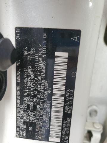 5TDZA3EH2CS026816 2012 TOYOTA HIGHLANDER photo no. 12