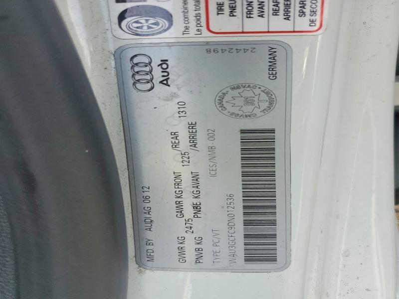WAU3GCFC9DN012536 2013 AUDI A7 photo no. 12