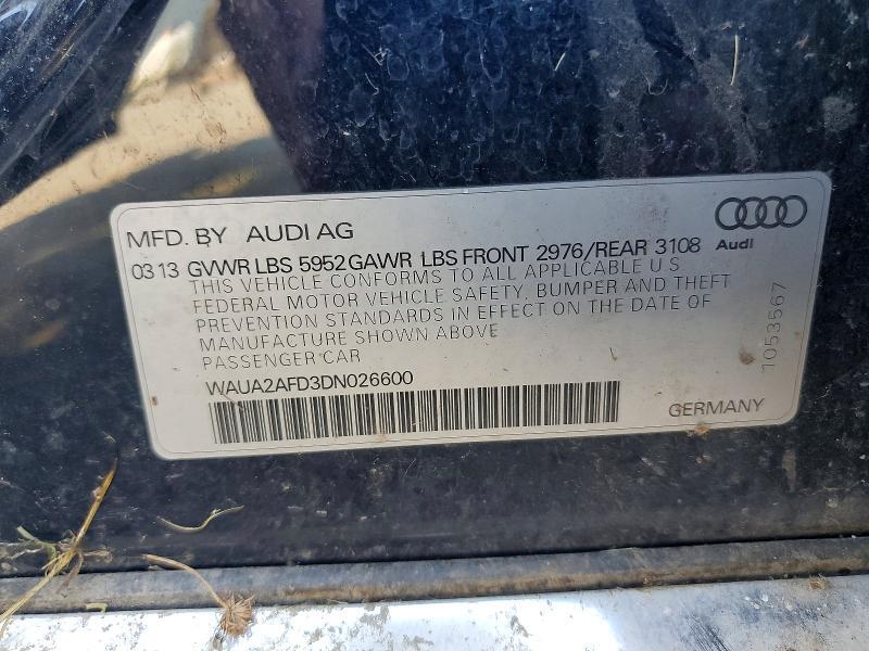 WAUA2AFD3DN026600 2013 AUDI A8 photo no. 12