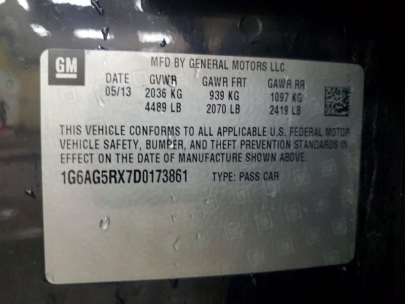 1G6AG5RX7D0173861 2013 CADILLAC ATS photo no. 12