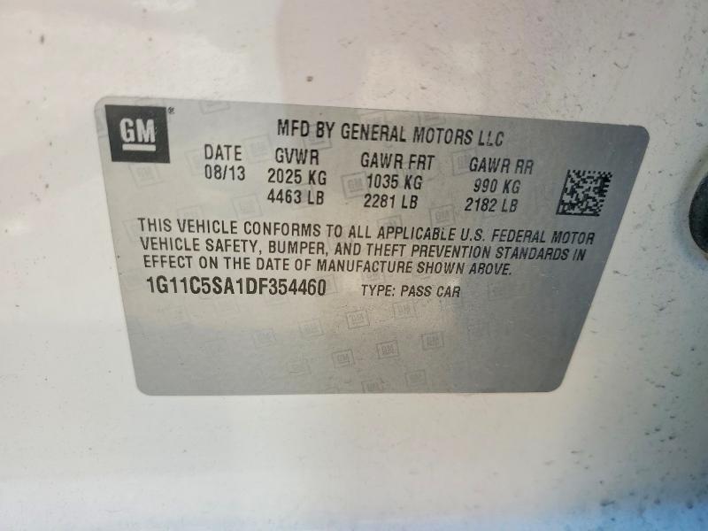 1G11C5SA1DF354460 2013 CHEVROLET MALIBU photo no. 12