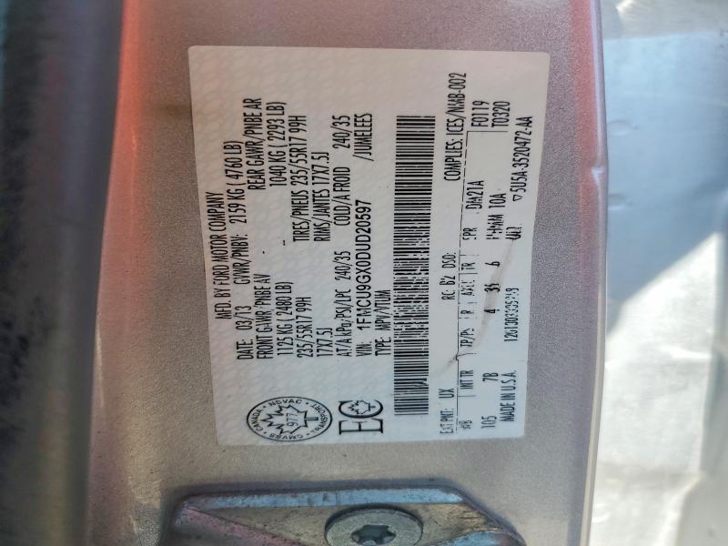 1FMCU9GX0DUD20597 2013 FORD ESCAPE photo no. 12