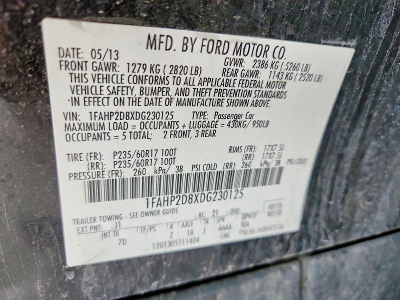 1FAHP2D8XDG230125 2013 FORD TAURUS photo no. 12