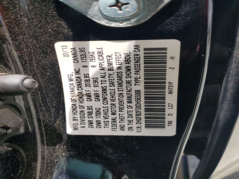 2HGFB2F5XDH565068 2013 HONDA CIVIC photo no. 12