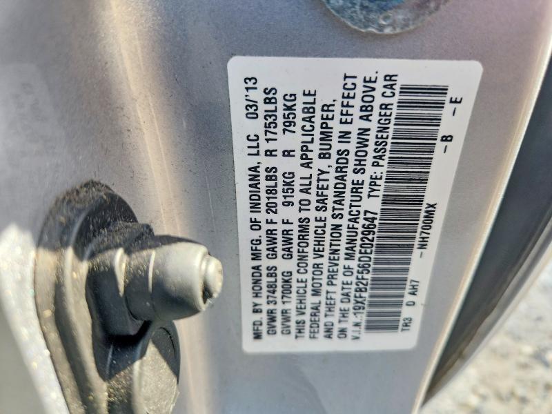2013 HONDA CIVIC LX — Фото 12 из 12