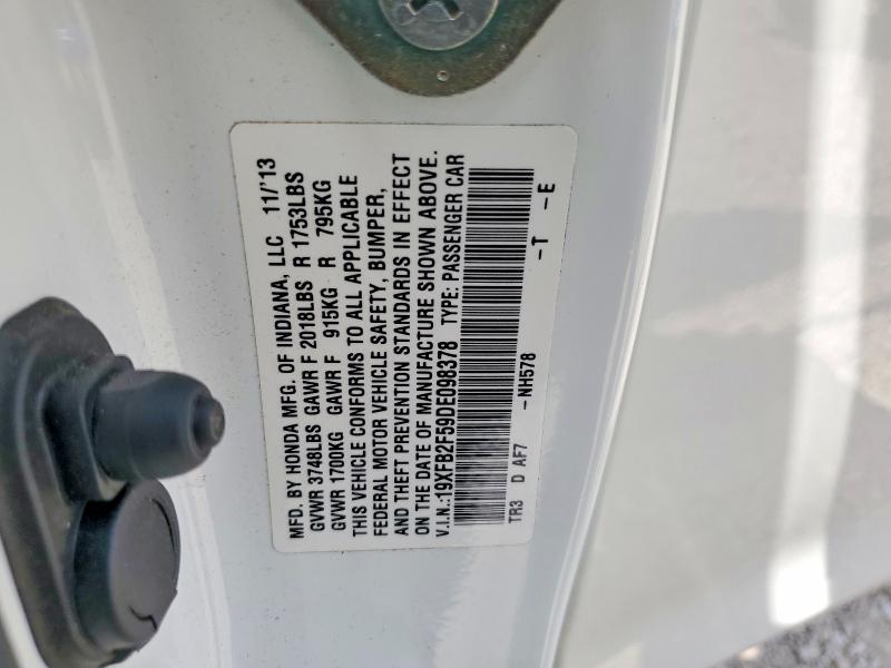 19XFB2F59DE098378 2013 HONDA CIVIC photo no. 12