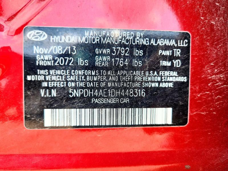 2013 HYUNDAI ELANTRA GLS — Фото 12 из 12