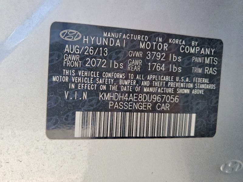 KMHDH4AE8DU967056 2013 HYUNDAI ELANTRA photo no. 12