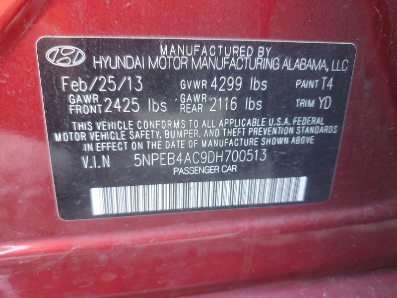 2013 HYUNDAI SONATA GLS — Фото 12 из 12