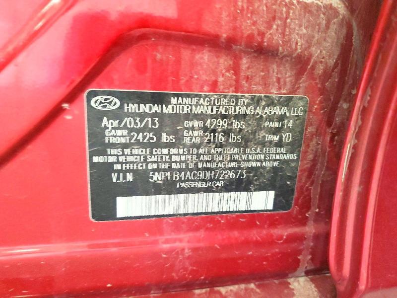2013 HYUNDAI SONATA GLS — Фото 13 из 13