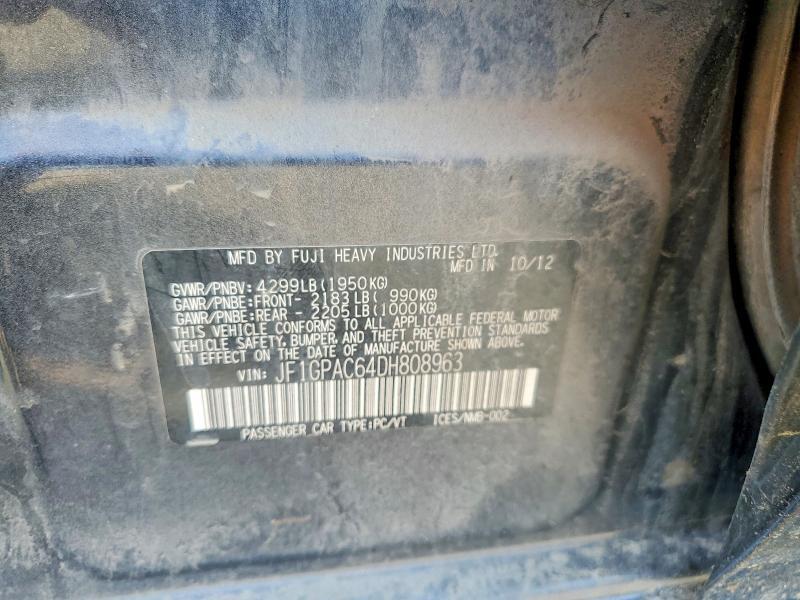 2013 SUBARU IMPREZA PREMIUM — Фото 13 из 13