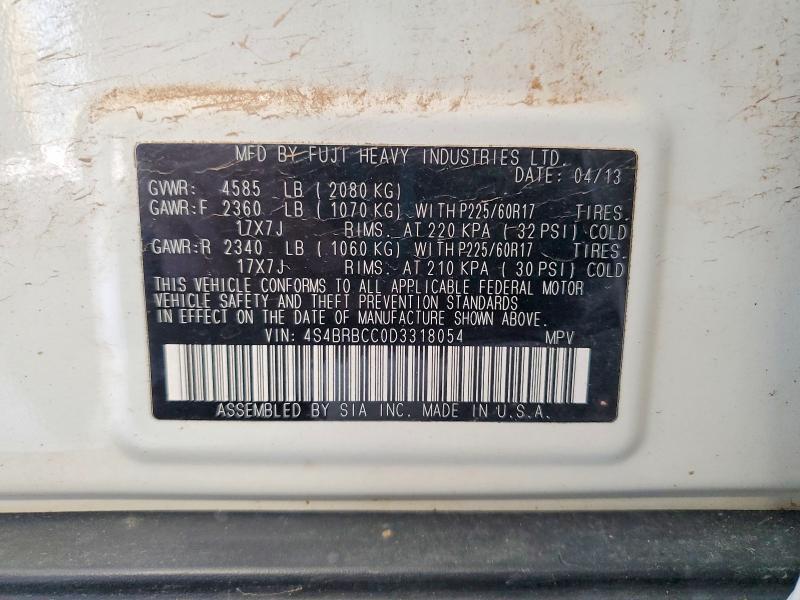 2013 SUBARU OUTBACK 2.5I PREMIUM — Фото 13 из 13