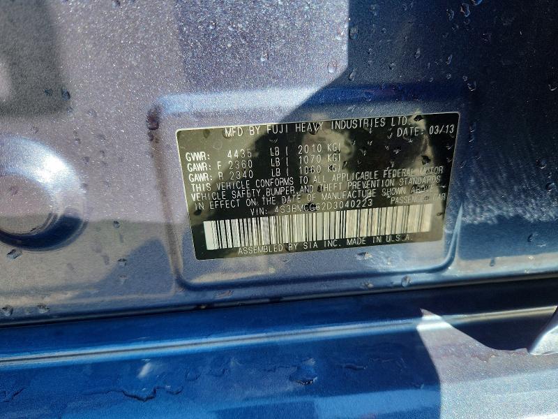 2013 SUBARU LEGACY 2.5I PREMIUM — Фото 12 из 12