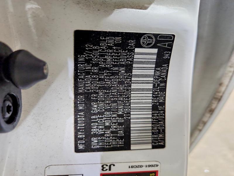 2T1BU4EE5DC013475 2013 TOYOTA COROLLA photo no. 12