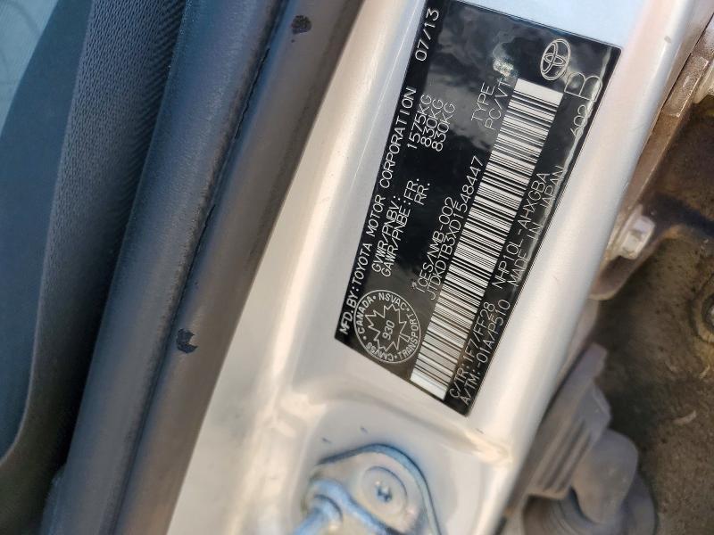 JTDKDTB3XD1548447 2013 TOYOTA PRIUS C photo no. 12